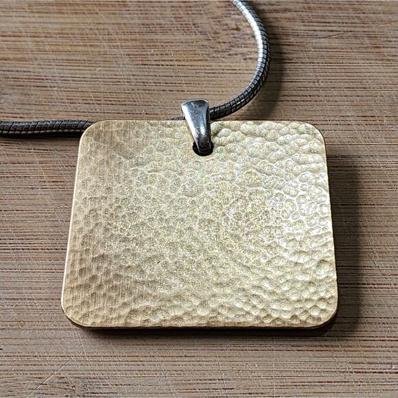 Brighton mixed metals rectangular pendant‎ necklace - Picture 4 of 8